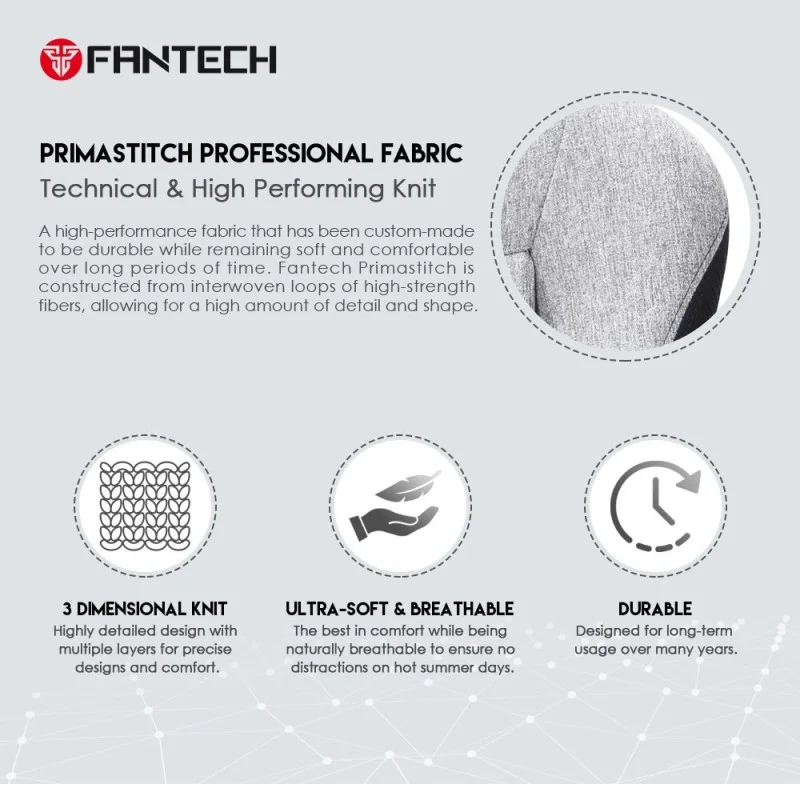 Fantech GC192 Ultimate Comfort and Heavy-Duty Gaming Chair with 3D Armrests, Extreme Stability Metal Base