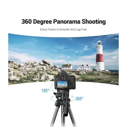UGREEN Professional Camera Tripod Adjustable Height from 53.5 to 175cm with Mobile Phone Holder and Travel Bag
