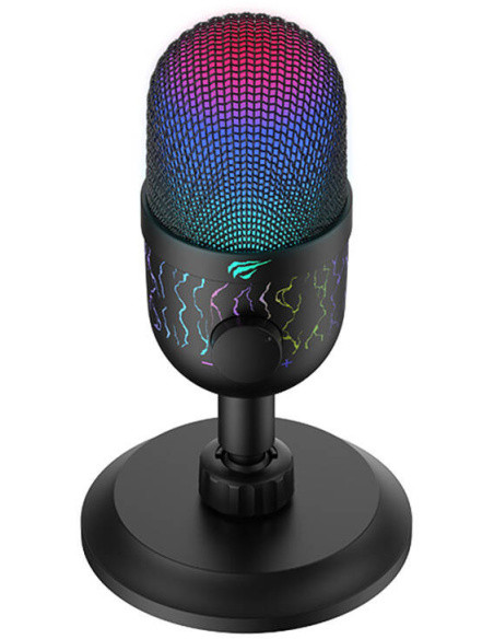 Havit Gaming Wired Microphone - Black with RGB Colors