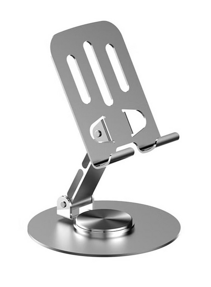 360 Degrees Rotate Metal Desk Mobile Phone Holder Stand For Phone Pad Adjustable Desktop Tablet Holderl Table Cell Phone Stand
