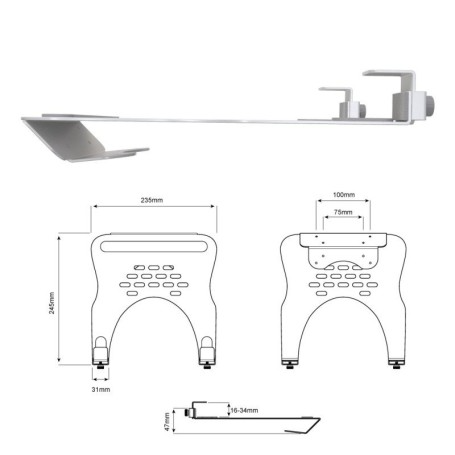 KALOC KLC-XY360 16″ Laptop Stand Holder