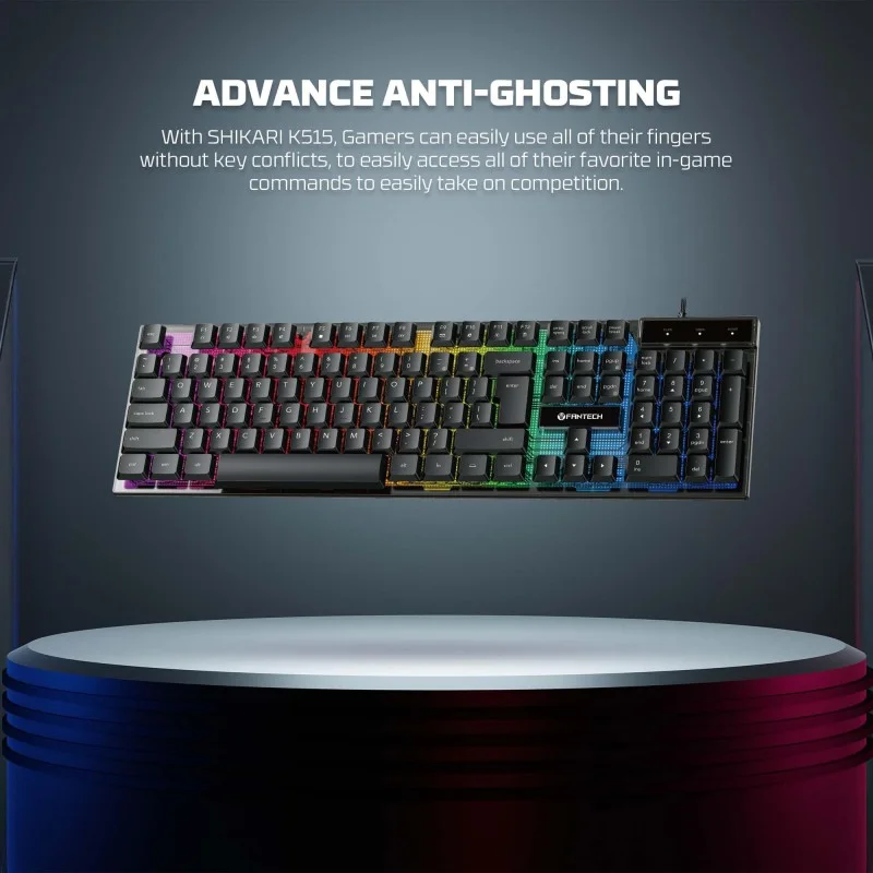 Fantech K515S SHIKARI S, RGB Lighting, Wired Gaming Keyboard