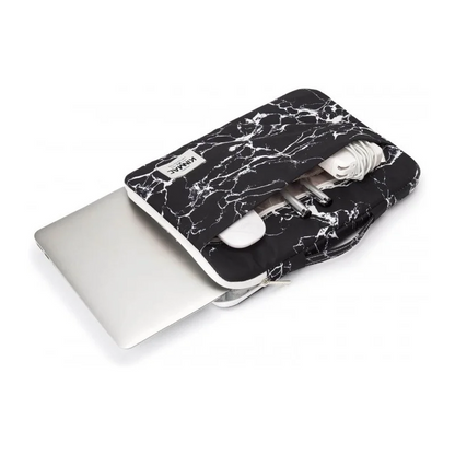 Kinmac Vertical Design Sleeve KMS401-442 Black Marble, Full Protection & Water-resistant