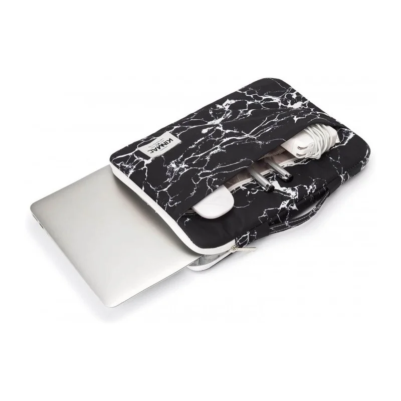 Kinmac Vertical Design Sleeve KMS401-442 Black Marble, Full Protection & Water-resistant