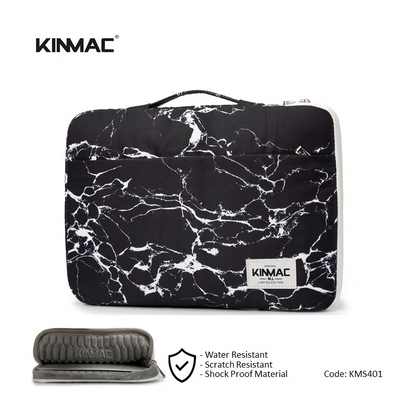 Kinmac Vertical Design Sleeve KMS401-442 Black Marble, Full Protection & Water-resistant