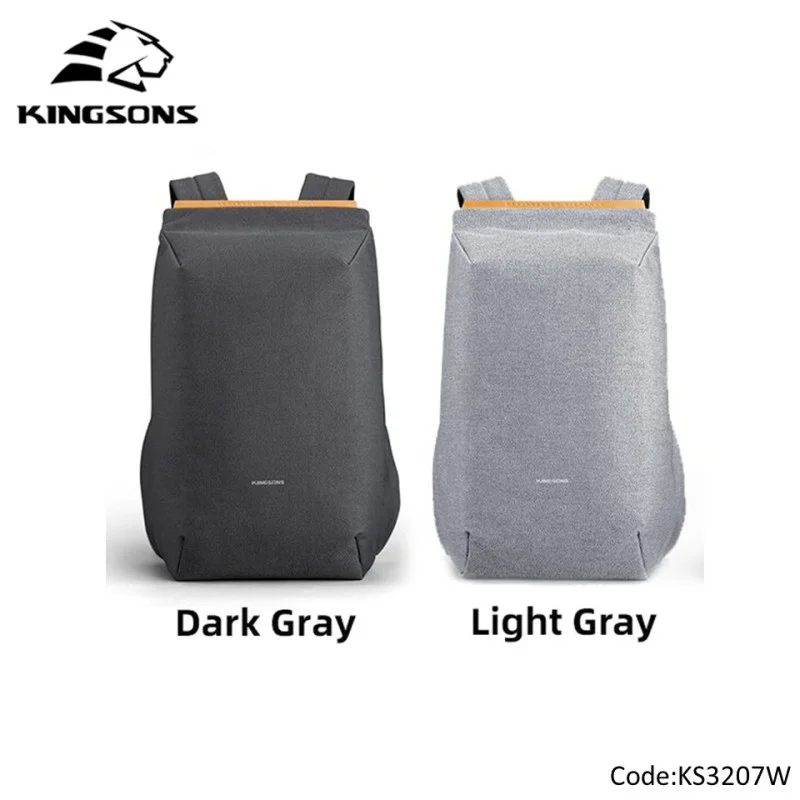 Kingsons Simple Design Backpack KS3207W, Water-resistant, Light Weight