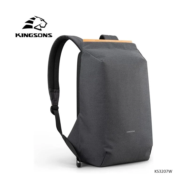 Kingsons Simple Design Backpack KS3207W, Water-resistant, Light Weight