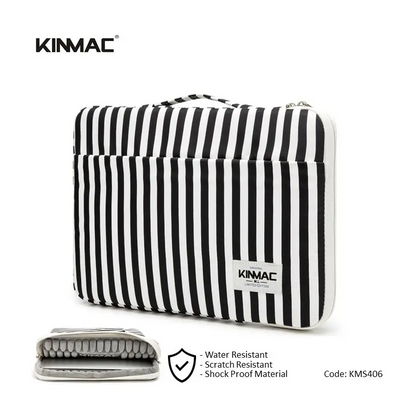 Kinmac Vertical Design Sleeve KMS406-444 Black Stripe, Full Protection & Water-resistant