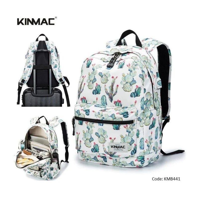 Kinmac Backpack KMB441 Cactus, Fashion Design, High Quality, Soft Interior Lining & Water-resistant