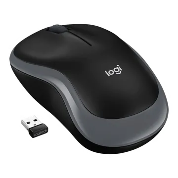 Logitech M186 Wireless Optical Mouse (1000 DPI, Smooth Cursor Control), Black