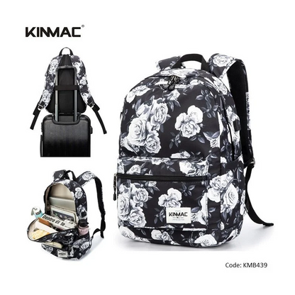 Kinmac Backpack KMB439 Gray Rose, Fashion Design, High Quality, Soft Interior Lining & Water-resistant