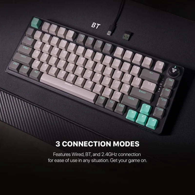 Fantech STELLAR Edition MK913 - ATOM PRO83, 3 Modes: Bluetooth, Wireless & Wired, Built-in Battery, Mechanical Gaming Keyboard