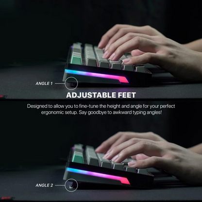 Fantech STELLAR Edition MK913 - ATOM PRO83, 3 Modes: Bluetooth, Wireless & Wired, Built-in Battery, Mechanical Gaming Keyboard