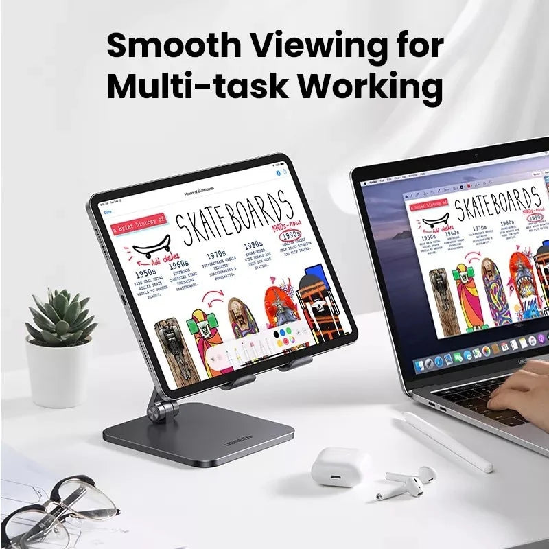 UGREEN Aluminum Alloy Tablet & ipad Pro Holder, Support Devices Up to 12.9 Inch, Durable & Stable Structure