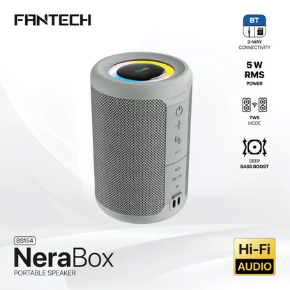 FANTECH NERABOX BS154 Wireless Speaker Bluetooth 5.4, 5W RMS, TWS Mode, AUX & TF Support, Built-in Battery