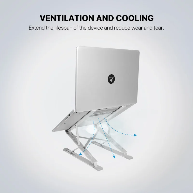 FANTECH NS12 STAND LAPTOP, 16 Level Height Adjustment, Aluminum Alloy, Fits Up to 15.6" Laptops, Free Pouch Included