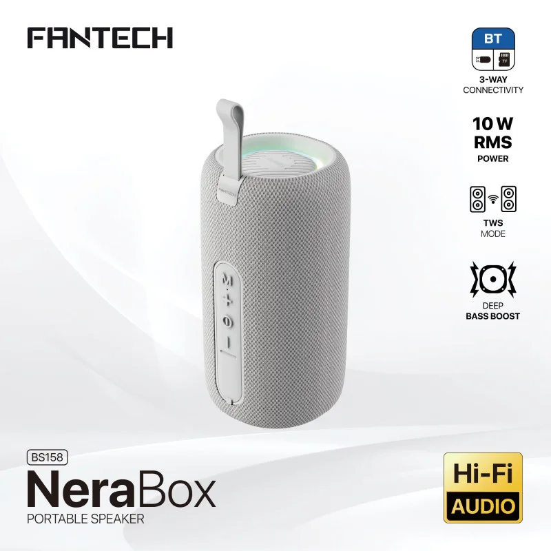FANTECH NERABOX BS158 Wireless Speaker Bluetooth 5.4, 10W RMS, TWS Mode, USB & TF Support, Built-in Battery
