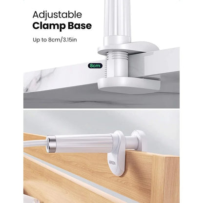 UGREEN Phone Holder Support Phone and Tablet Up to 7.2 Inch, with 90CM Flexible Long Arm, Stable Design