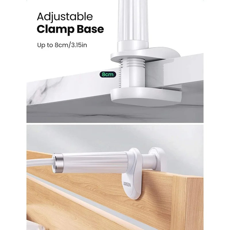 UGREEN Phone Holder Support Phone and Tablet Up to 7.2 Inch, with 90CM Flexible Long Arm, Stable Design