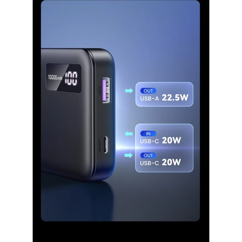 UGREEN Power Bank 20W PD, 3 Ports 10000 mAh, Smart & Fast Charging for Phones, Tablets, Ipads