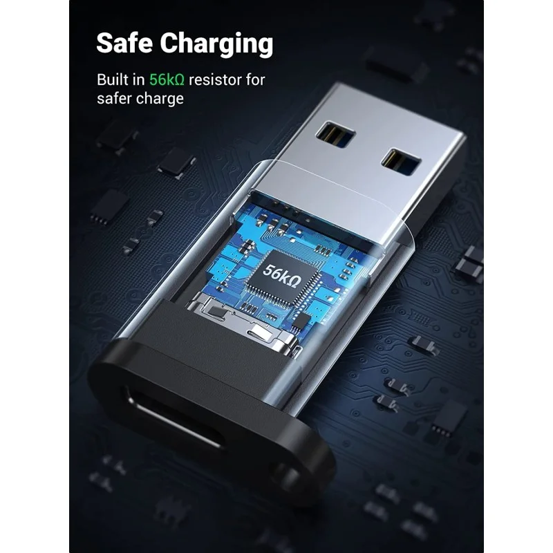 UGREEN USB-C Female to USB-A 3.0 Male Adapter, Support Charging & Data Sync