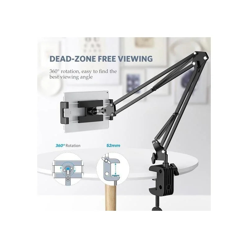 UGREEN Phone & Tablet Ipad Holder Up to 12.9 Inch, Long Lazy Arm, Premium aluminum alloy, 360 degree adjustable