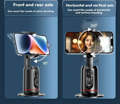 Selfie Stick Tripod 360 Auto Face Tracking Black, Q02