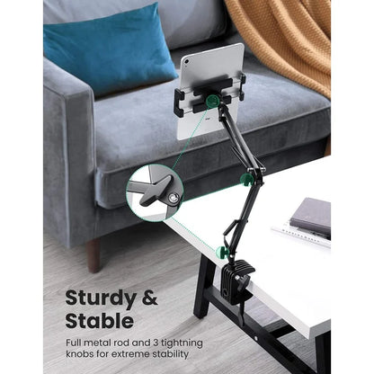 UGREEN Phone & Tablet Ipad Holder Up to 12.9 Inch, Long Lazy Arm, Premium aluminum alloy, 360 degree adjustable