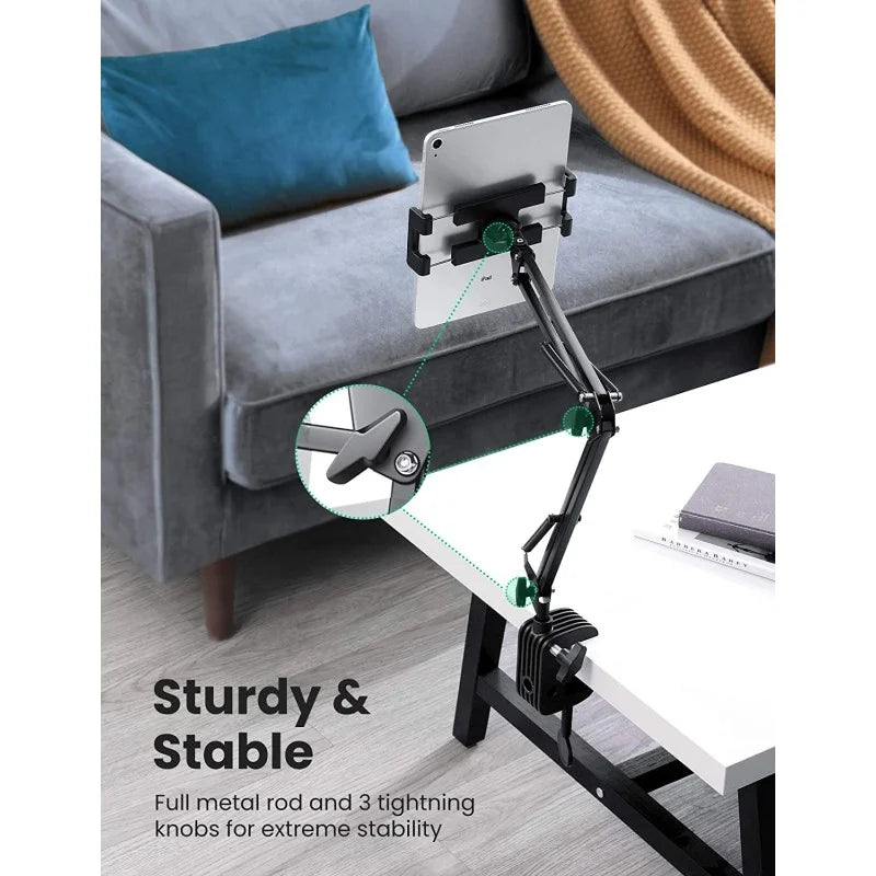 UGREEN Phone & Tablet Ipad Holder Up to 12.9 Inch, Long Lazy Arm, Premium aluminum alloy, 360 degree adjustable