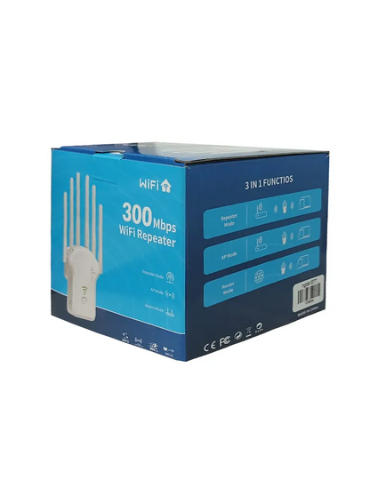 300Mbps 6 antenna 3-in-1 WiFi Repeater Router Enhance Wireless Signals Dual-Band Extender U13  EU Plug