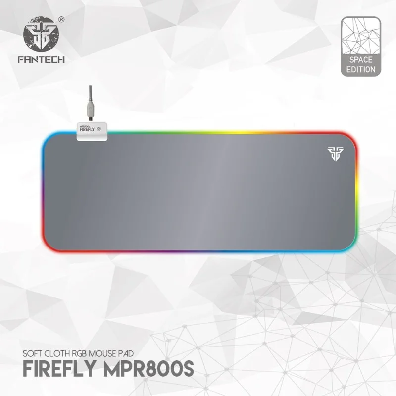 Fantech MPR800s FIREFLY, RGB Illumination Edge, Gaming Mousepad, Large Size: 80cmx30cmx0.4cm