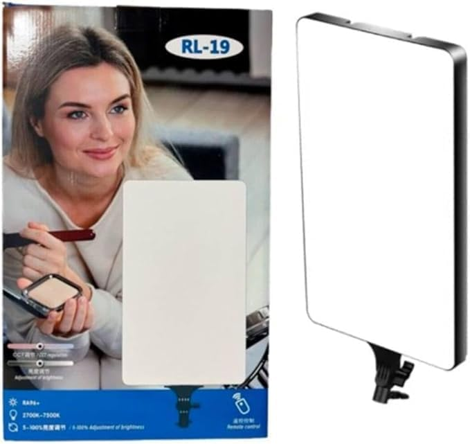 LED Video Professional Photography Fill Light 3 Lighting Modes Kit | RL 19 RL19 | Without Stand with Remote | Ringlight | Studio Lights for YouTube, Game Streaming MakeUp Artist, Social Media