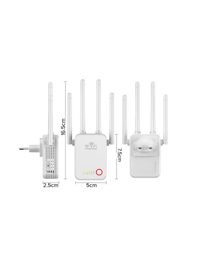 1200Mbps 4 antenna 3-in-1 Mini Size WiFi Repeater Router Enhance Wireless Signals Dual-Band Extender U7  EU Plug