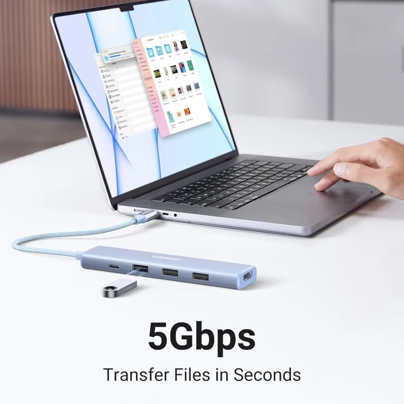 UGREEN REVODOK 5-in-1 USB-C HUB Docking Station with Power Port CM478 35580 35581