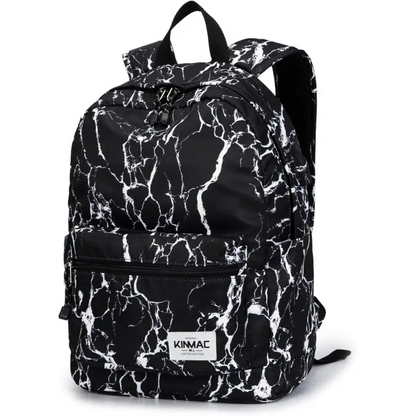 Kinmac Backpack KMB437 Black Marble, Fashion Design, High Quality, Soft Interior Lining & Water-resistant