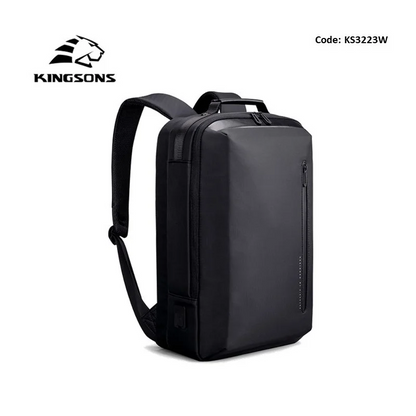 Kingsons Multifunctional Backpack KS3223W Black, Water-resistant, shock-resistant, Ergonomic Design