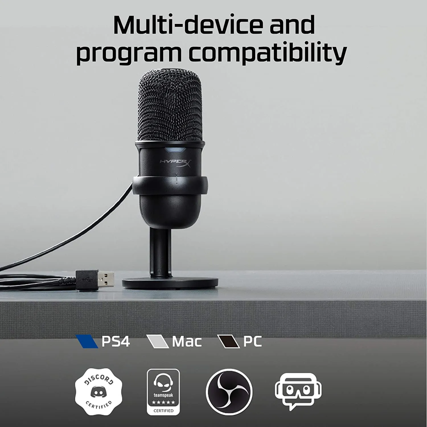 HyperX SoloCast – USB Condenser Gaming Microphone