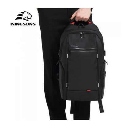 Kingsons Large & Multifunctional Design Backpack KS3140W Black, Water-resistant, shock-resistant, Ergonomic Design