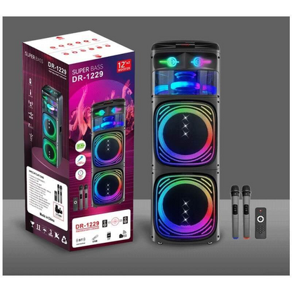 Board-x Speaker Karaoke DR-1229 2x12 Inch, 2 Microphones
