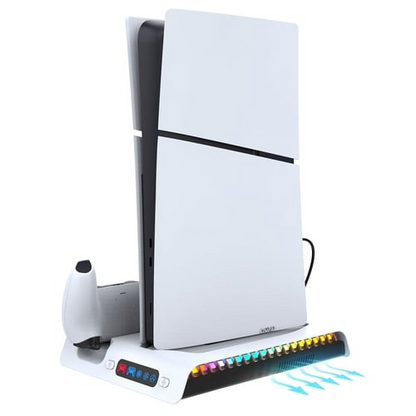 Ipega Vertical Stand for PS5 (cooling fan + charging dock + headset holder + RGB light)