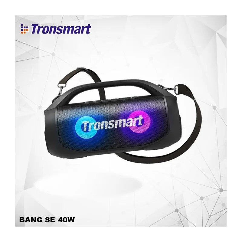 Tronsmart Bang SE 40W Portable Party Speaker With Built in Power bank and 3 LED Modes, up to 24 hours playtime