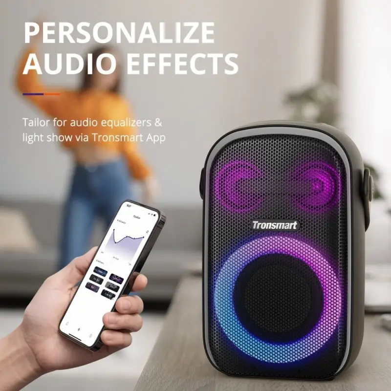 Tronsmart Halo 110 60W Portable Party Speaker, Superb Stereo Sound and Up to 18 Hours of Playtime