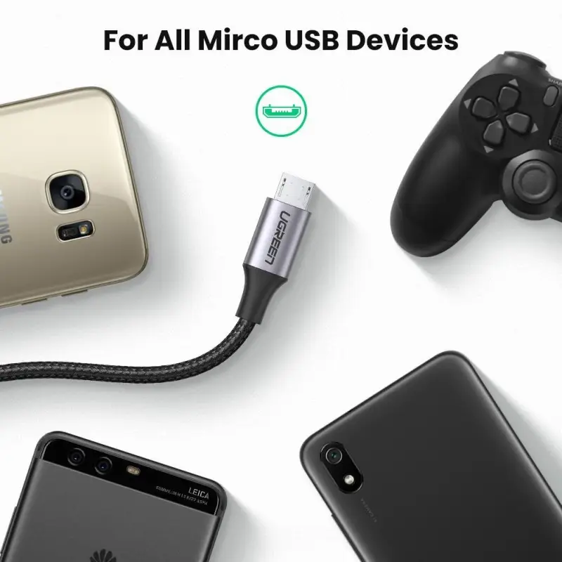 UGREEN USB-A to Micro USB Braided Cable, Fast Charge