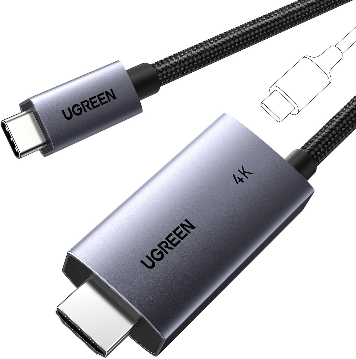UGREEN 2 Meter 4K Type-C to HDMI with PD Port Cable