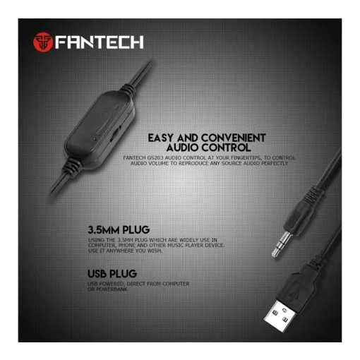 Fantech GS203 BEAT USB RGB Gaming & Music Speaker