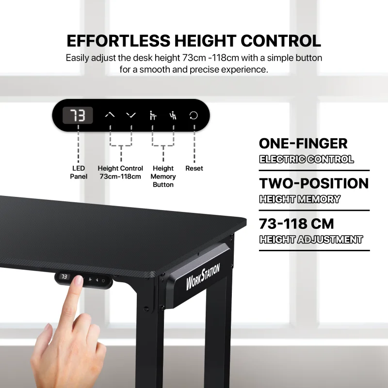 Fantech WS514 Work Station, Dual Electrical Motor, Adjustable Height Desk, Stable Design, load up to 80KG