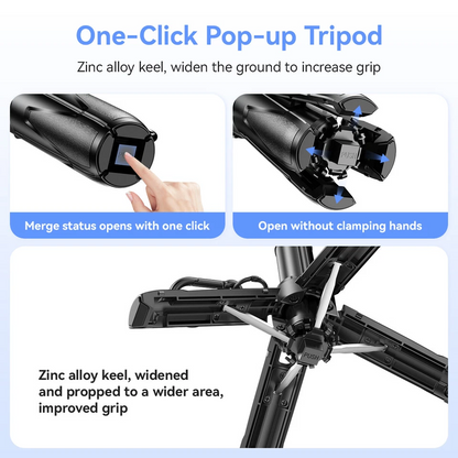 XO Selfie Stick Phone Tripod Stand with Bluetooth Remote for iPhone|Android