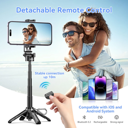 XO Selfie Stick Phone Tripod Stand with Bluetooth Remote for iPhone|Android