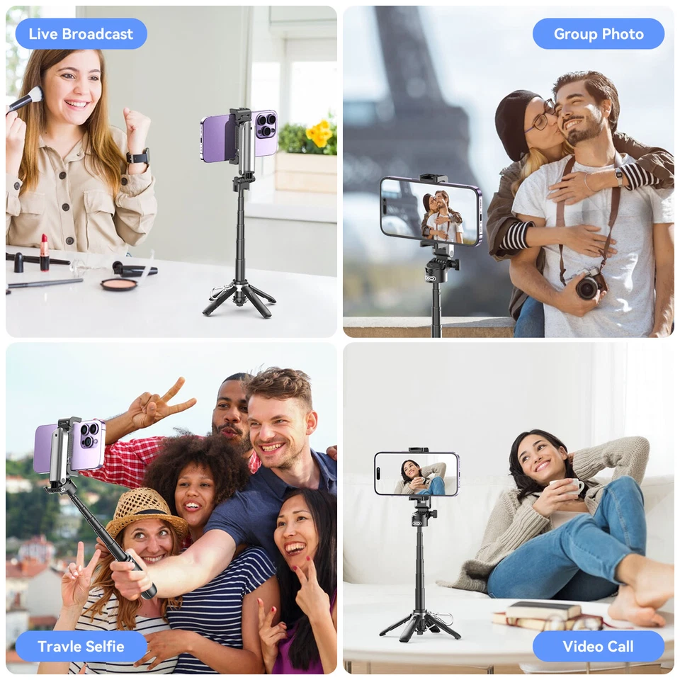XO Selfie Stick Phone Tripod Stand with Bluetooth Remote for iPhone|Android